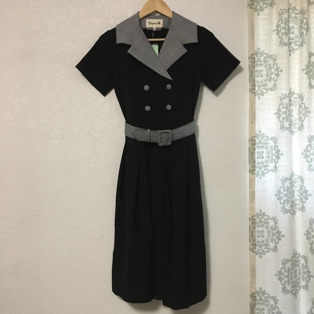 Tatyana, dress, black & white, vintage